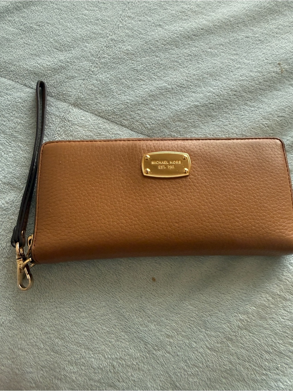 Michael Kors Tan Leather Wristlet Wallet